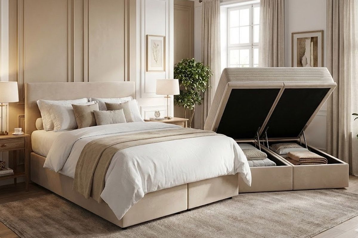 Cama Box Baú CRC +Colchão Ortopédico Carmine Kappesberg