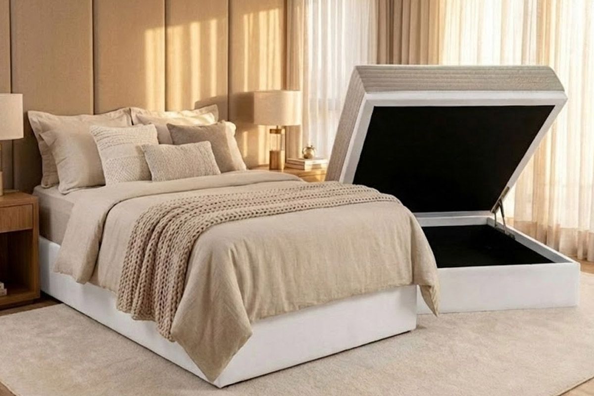Cama Box Baú CRC +Colchão Ortopédico Carmine Kappesberg