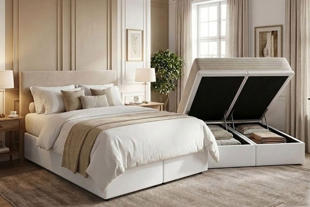 Cama Box Baú CRC +Colchão Ortopédico Carmine Kappesberg