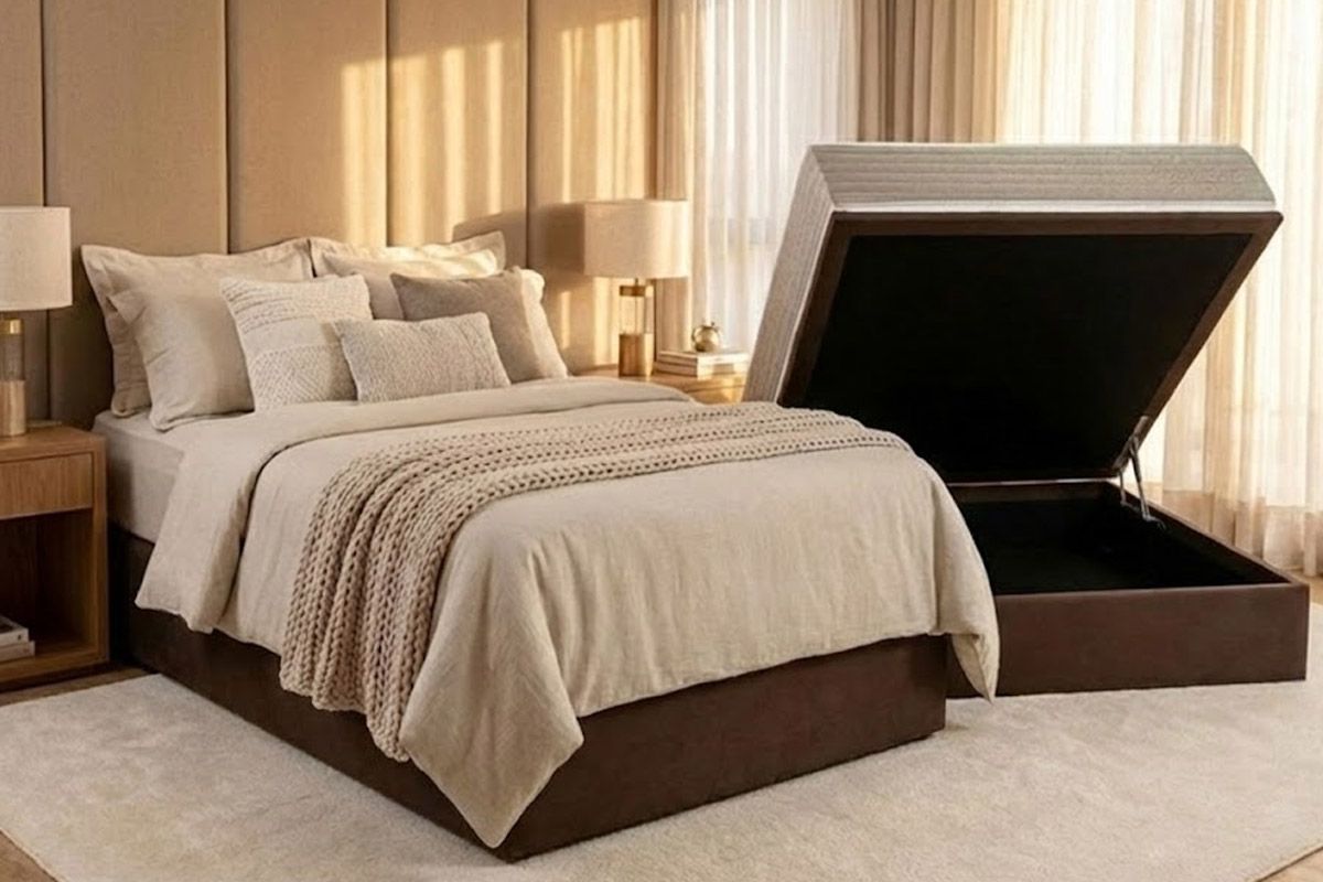 Cama Box Baú CRC +Colchão Ortopédico Carmine Kappesberg