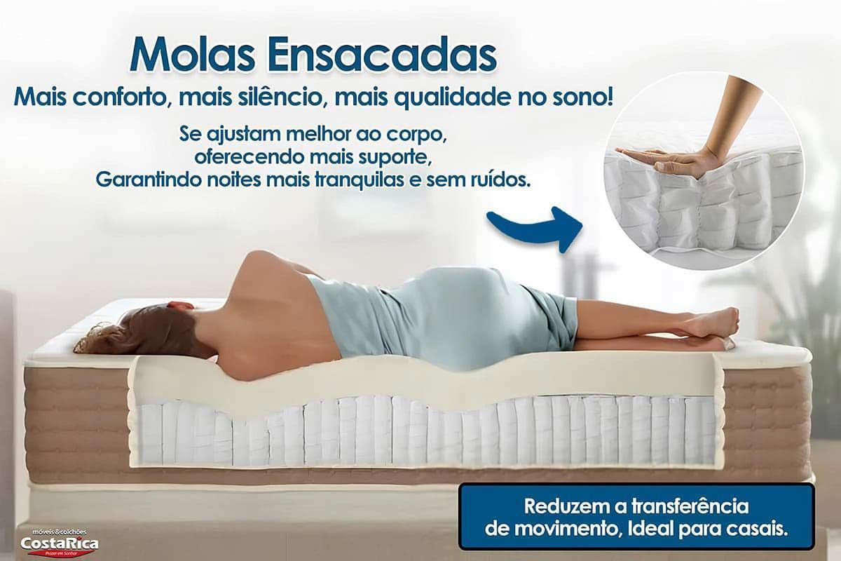 Cama Box Baú CRC +Colchão Molas Inverno/Verão Kappesberg