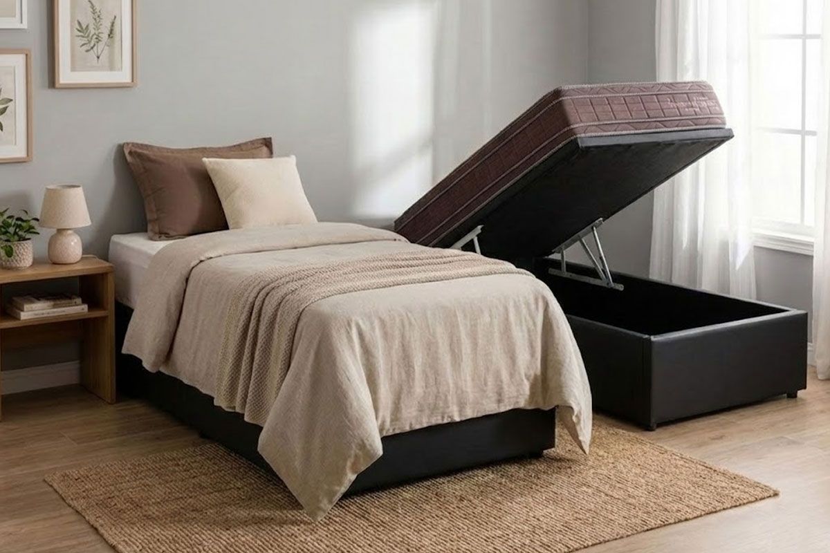 Cama Box Baú CRC +Colchão Molas Inverno/Verão Kappesberg