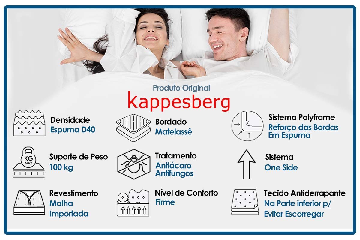 Cama Box Baú CRC +Colchão Ortopédico Grise Kappesberg