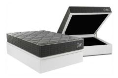Cama Box Baú Filhão +Colchão Ortopédico Grise Kappesberg
