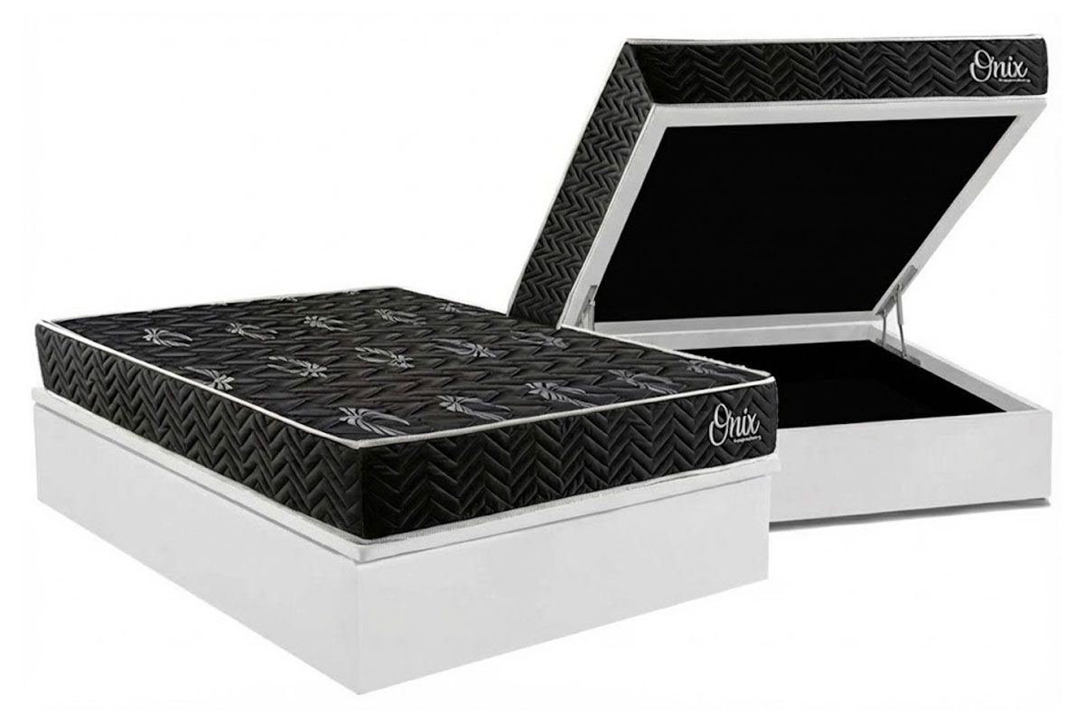Cama Box Baú CRC +Colchão Ortopédico Onix Kappesberg