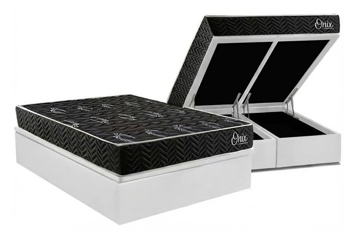 Cama Box Baú CRC +Colchão Ortopédico Onix Kappesberg