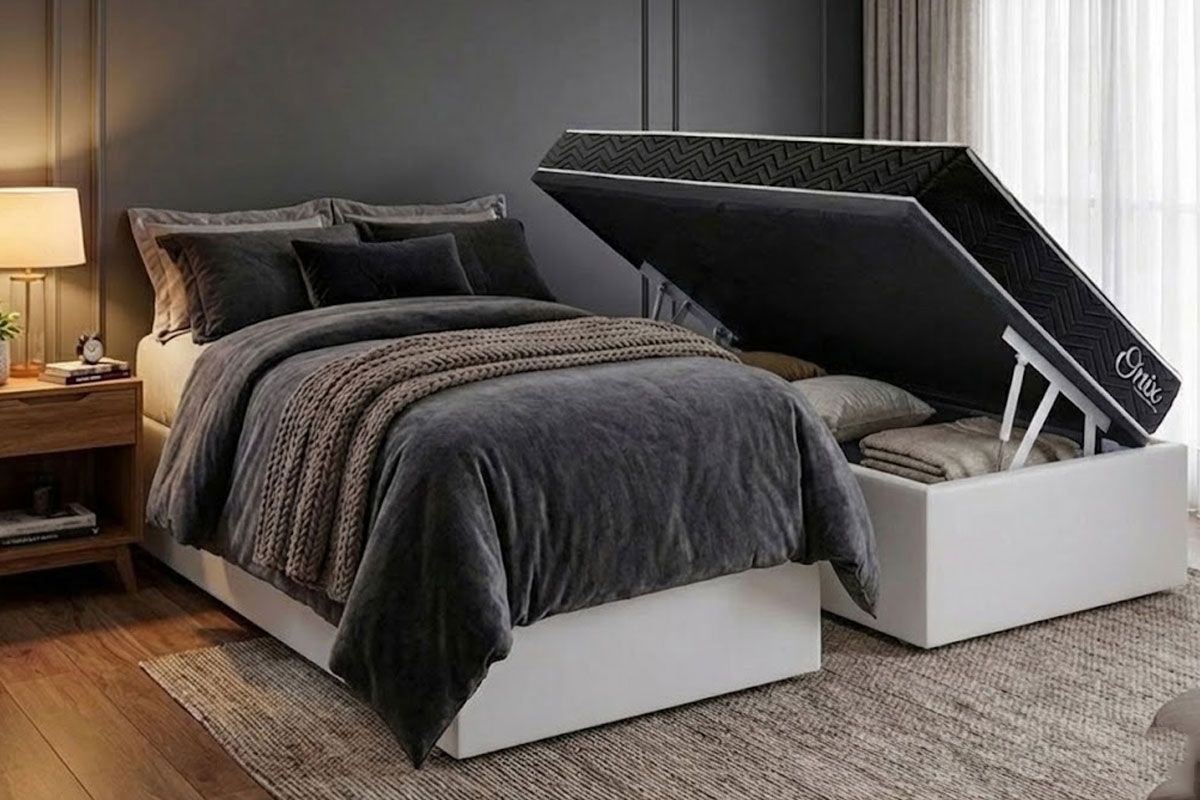 Cama Box Baú CRC +Colchão Ortopédico Onix Kappesberg