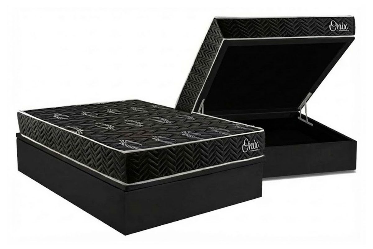 Cama Box Baú CRC +Colchão Ortopédico Onix Kappesberg