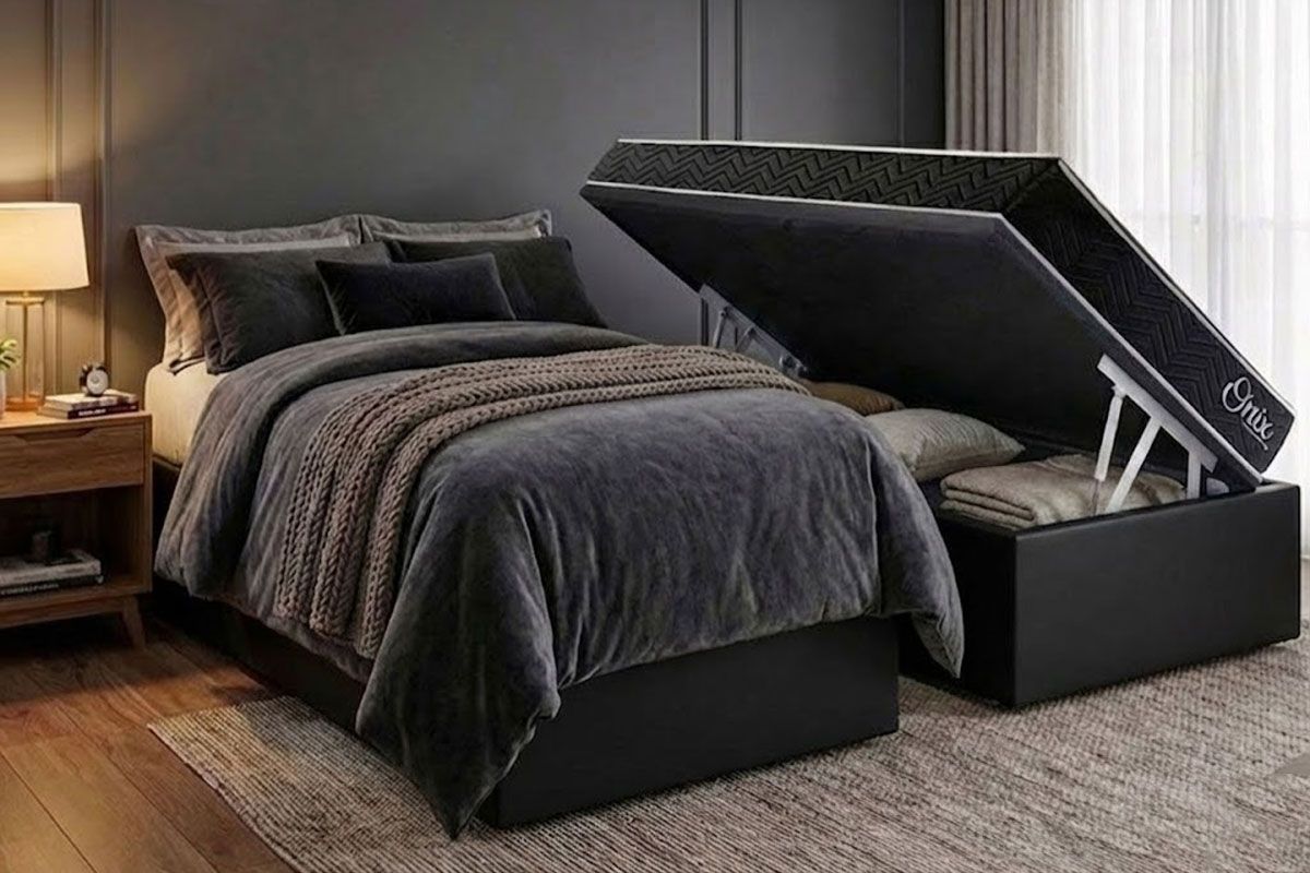 Cama Box Baú CRC +Colchão Ortopédico Onix Kappesberg