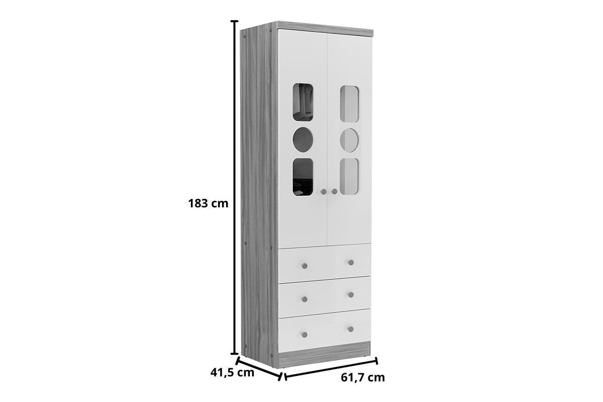 Guarda Roupa Infantil 2 Portas Cristal Tedy Peroba Guarda Roupa Infantil 2 Portas Cristal Tedy Peroba
