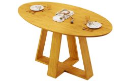Mesa Jantar Celeste c/Tampo MDF Curvo 183cm DJ Móveis
