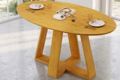 Mesa Jantar Celeste c/Tampo MDF Curvo 183cm DJ Móveis - Freijo
