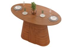 Mesa Jantar Ryze c/Tampo MDF Oval 183x100cm DJ Móveis