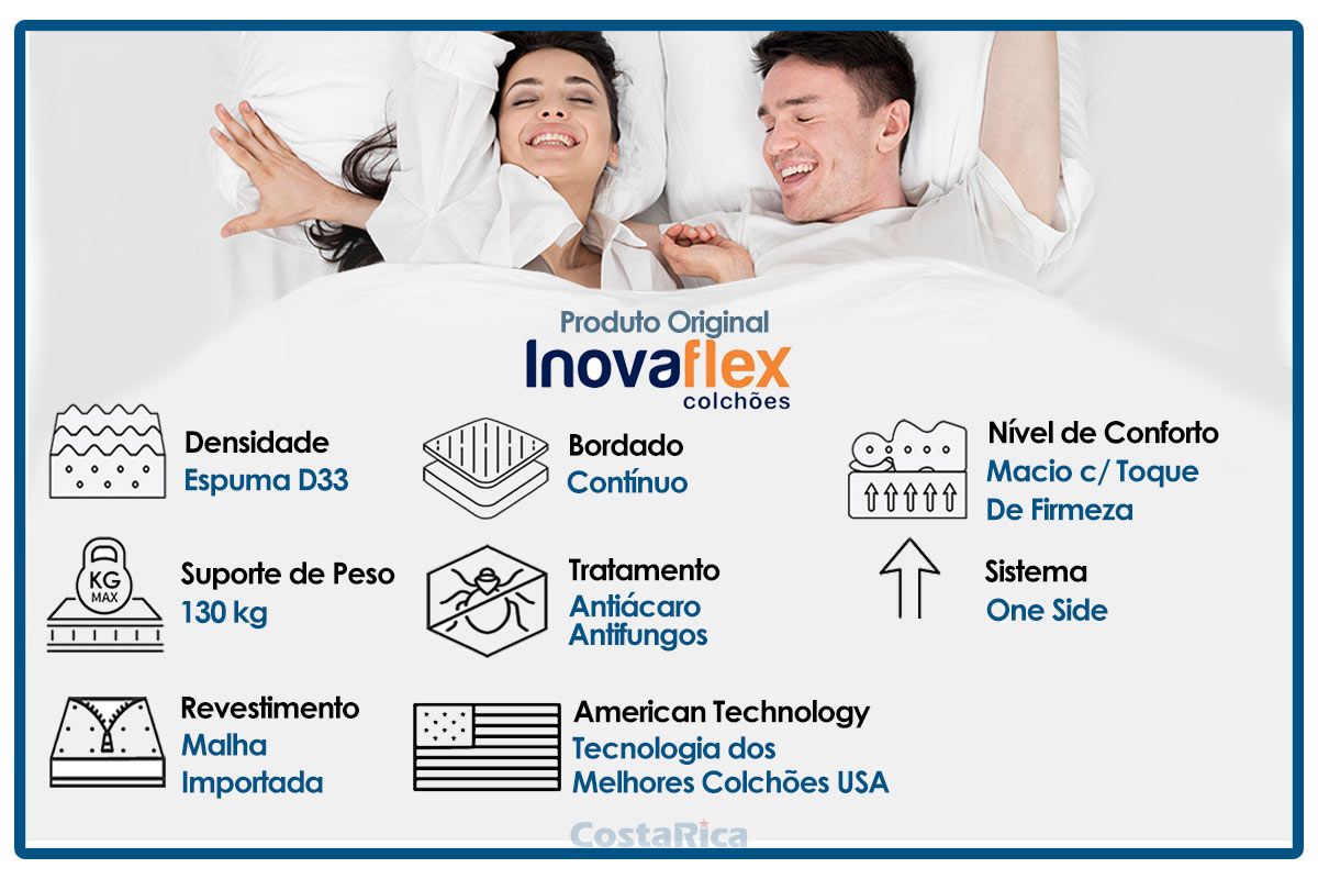 Cama Box CRC +Colchão Ortopédico Plus Inovaflex
