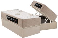 Cama Box Baú Filhão +Colchão Ortopédico Plus Inovaflex