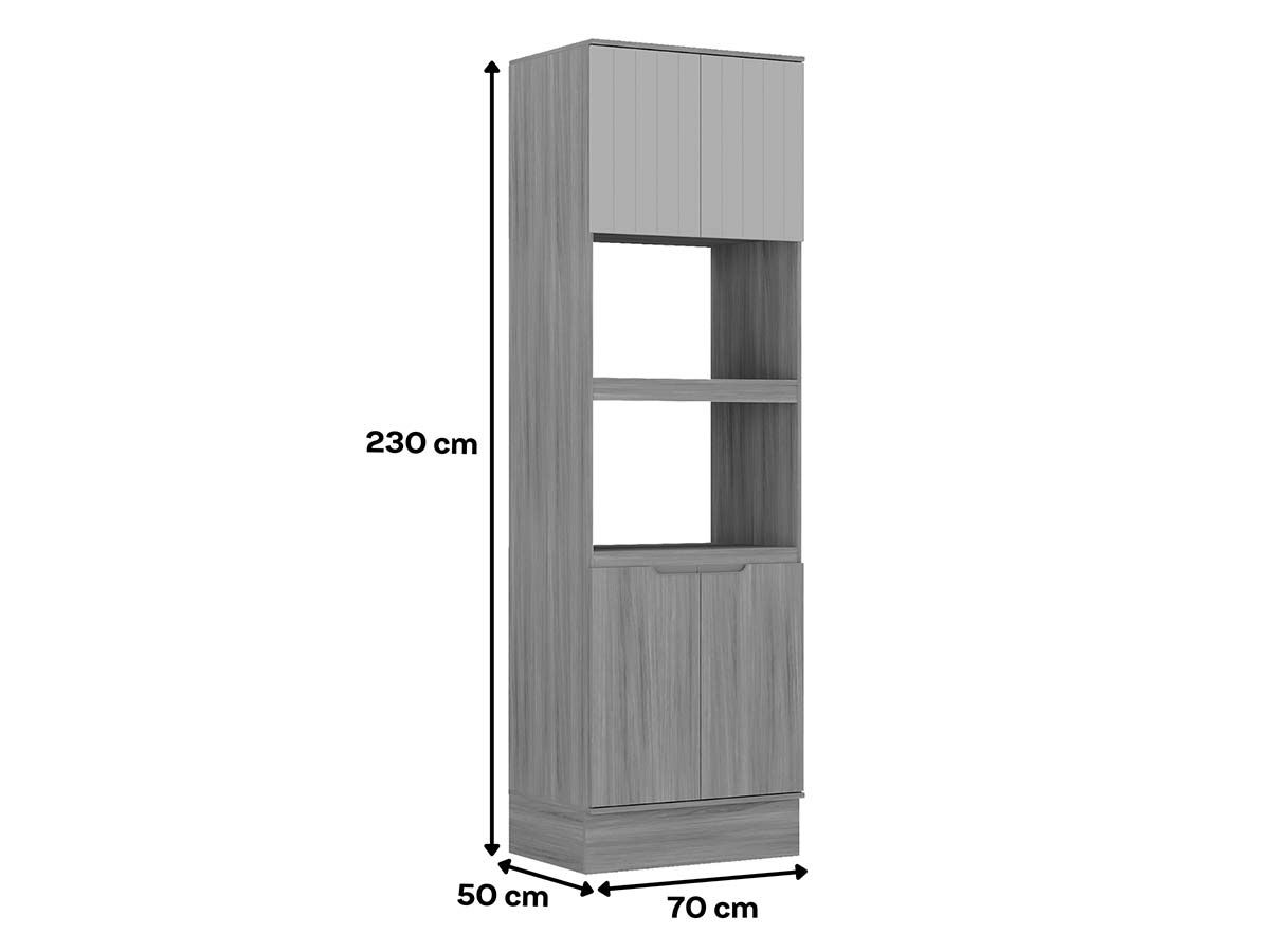 Paneleiro Cozinha Carraro Alma 4 Portas 2 Fornos 70cm