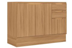 Balcão Cozinha Carraro Alma 3 Portas e 2 Gavetas c/Tampo 120cm - Cedro