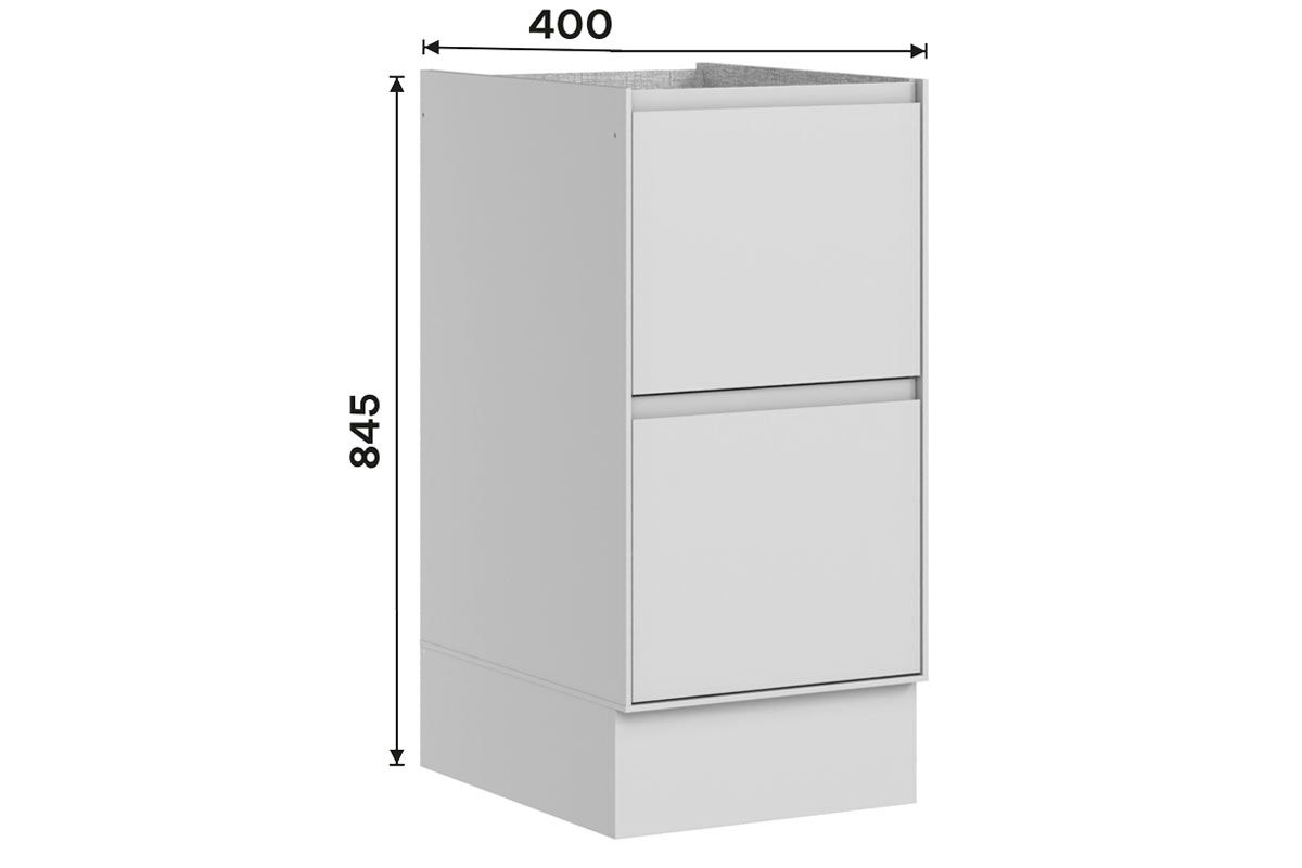Balcão Cozinha Henn Fineze 2 Gavetas 40cm Areia