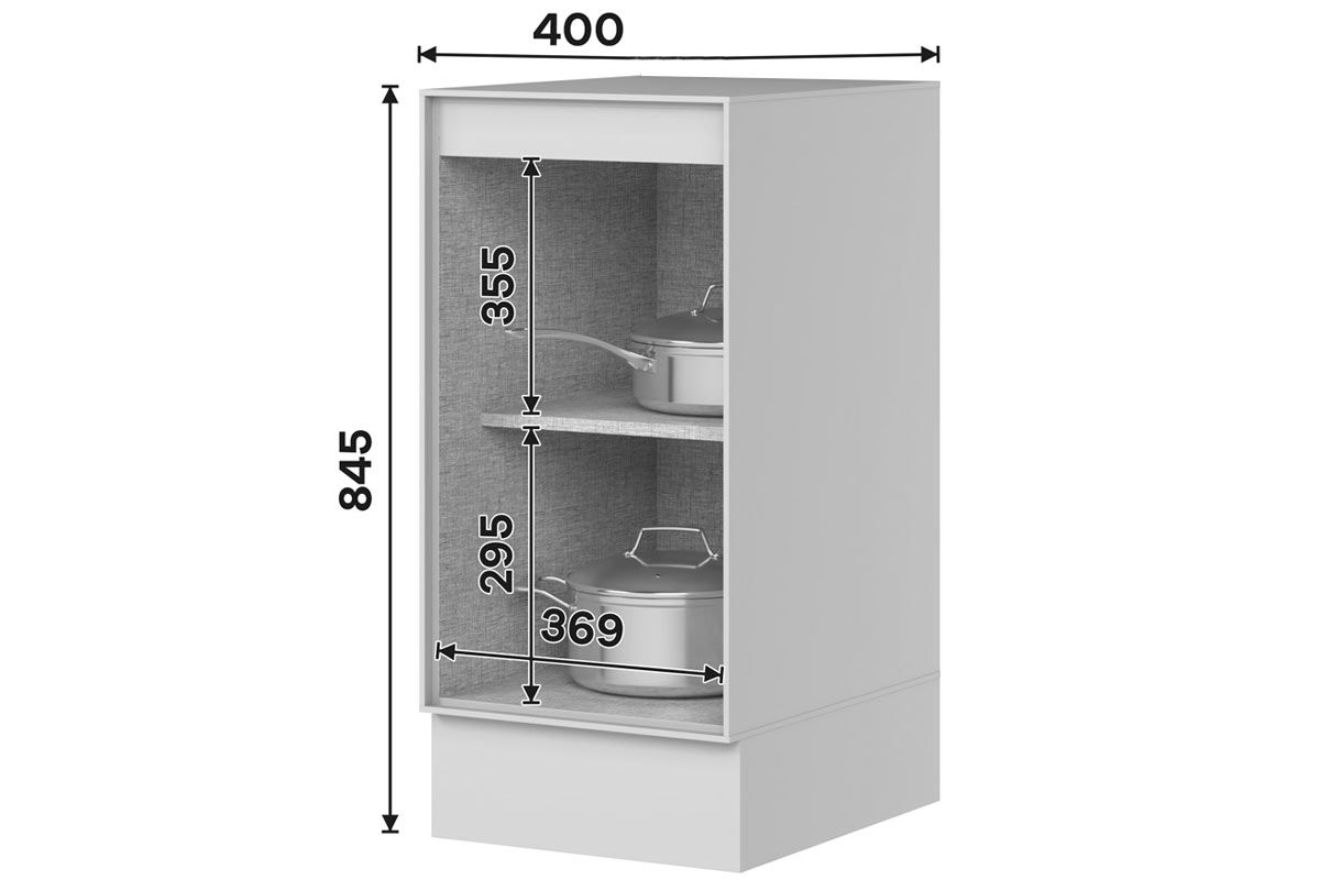 Balcão Cozinha Henn Fineze 1 Porta 40cm