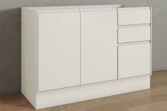 Balcão Cozinha Henn Fineze 3 Portas 2 Gavetas -  Areia