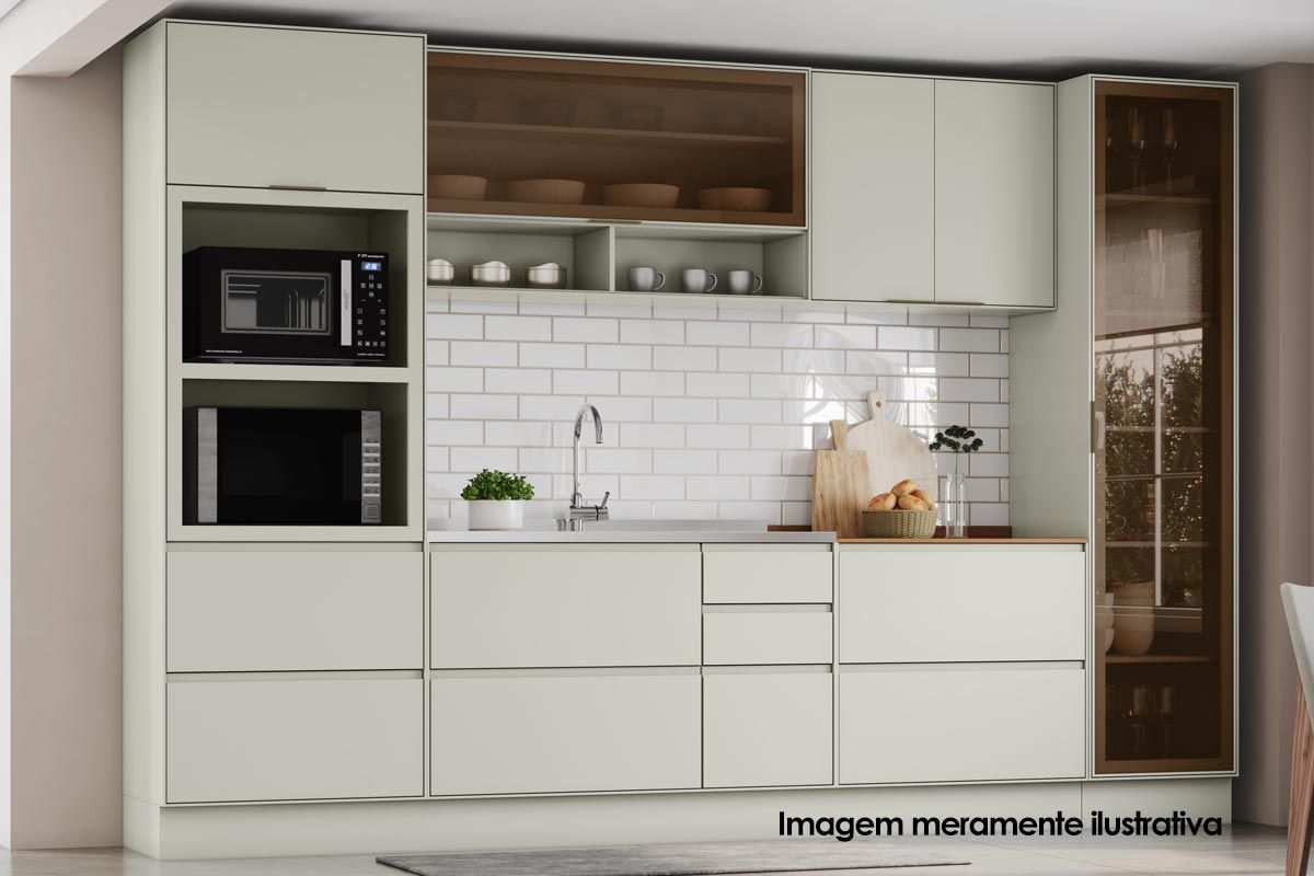 Armário Aéreo Cozinha Henn Fineze 2 Portas 80cm