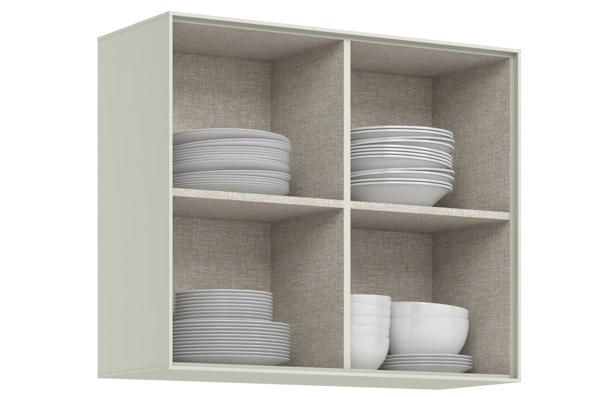 Armário Aéreo Cozinha Henn Fineze 2 Portas c/Vidro 80cm
