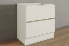 Balcão Cozinha Henn Fineze 2 Gavetas 80cm -  Areia