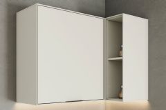 Armário Aéreo Cozinha Henn Fineze 1 Porta Canto Reto -  Areia