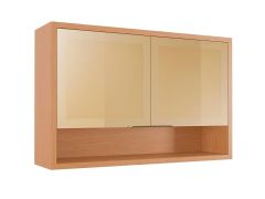 Armário Aéreo Cozinha Nesher Condessa 2 Portas c/Vidro 120cm