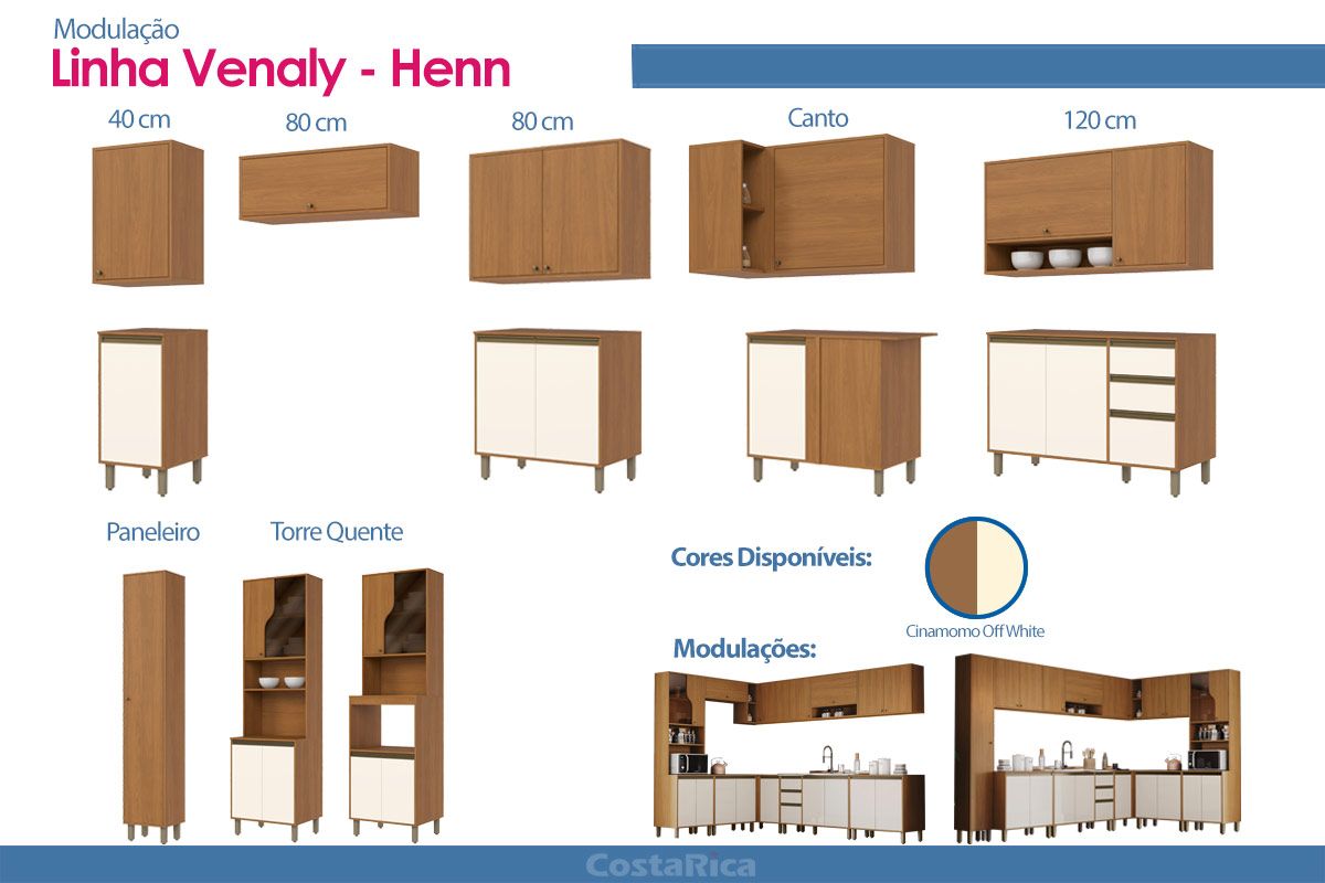Tampo p/ Balcão Cozinha Henn Venaly 120cm