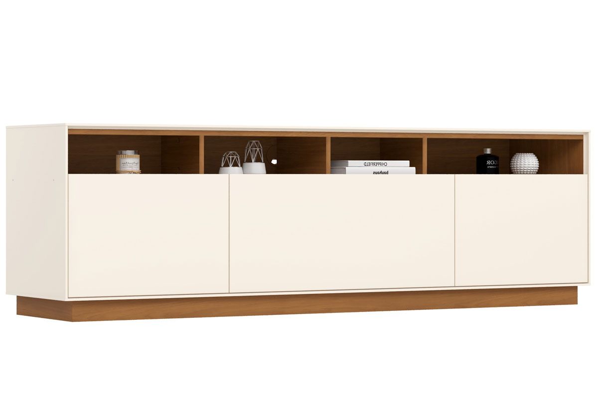 Rack Bancada p/ TV Orion 3 Portas 180cm p/ 80 Polegadas Henn