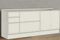 Balcão Cozinha Henn Fineze 3 Portas 4 Gavetas 200cm