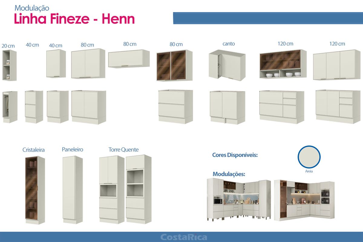 Cozinha Completa Henn Fineze 6 Peças CZ404