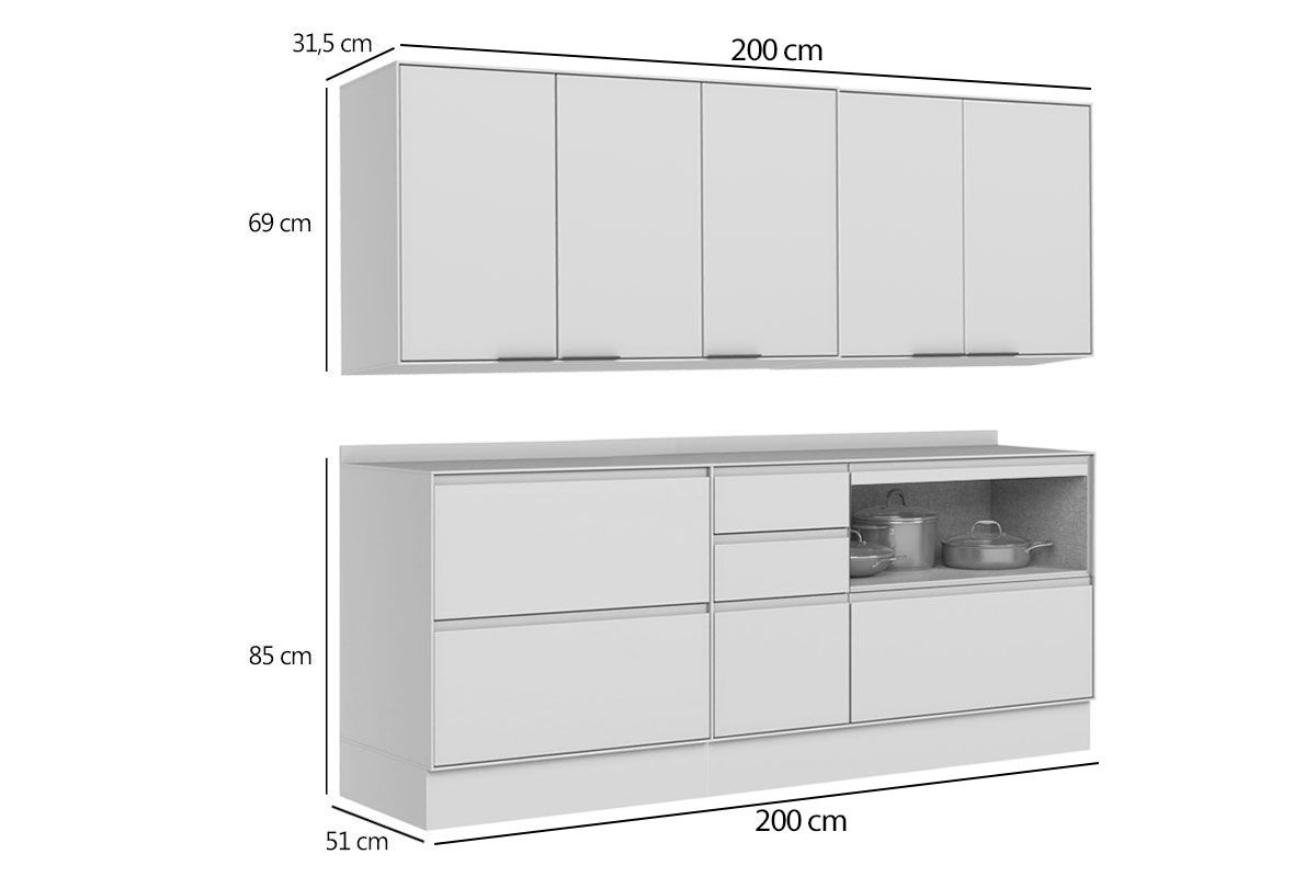 Cozinha Completa Henn Fineze 6 Peças CZ404