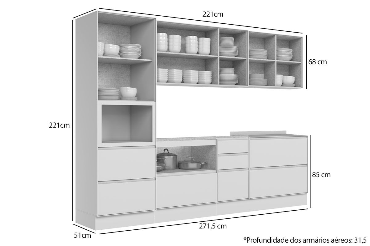 Cozinha Completa Henn Fineze 6 Peças CZ456