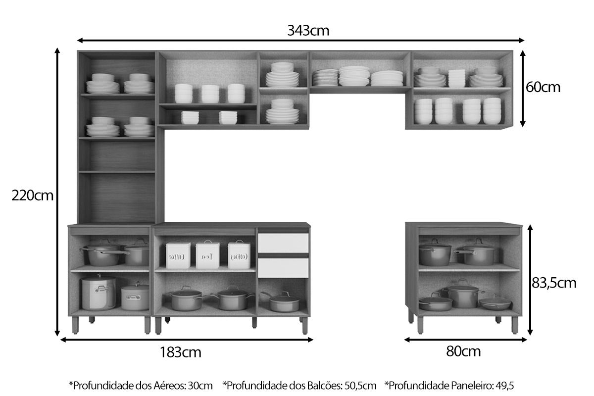 Cozinha Completa Henn Venaly 7 Peças CZ452