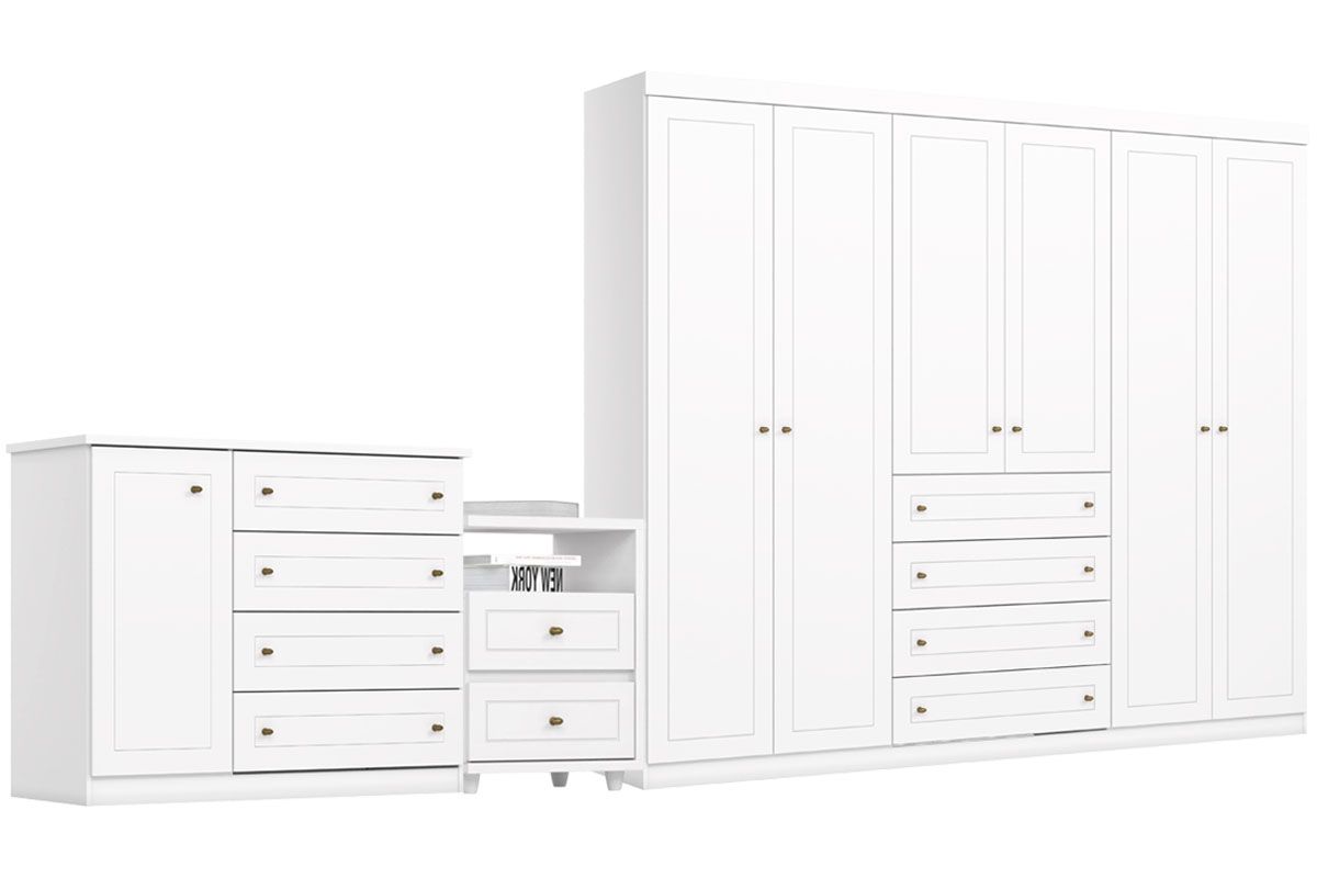 Quarto Casal Completo Americano 3 Peças Henn