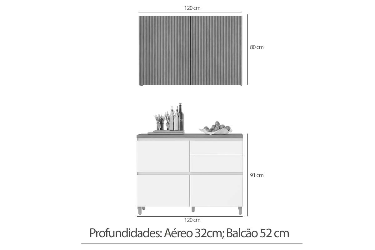 Cozinha Completa Nesher 2 Peças Rainha CZ430