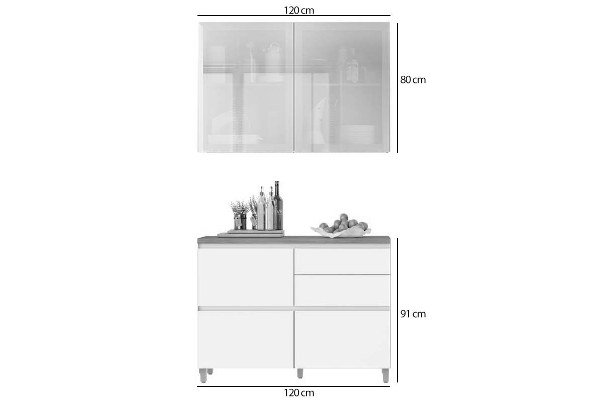 Cozinha Completa Nesher 2 Peças Rainha CZ431