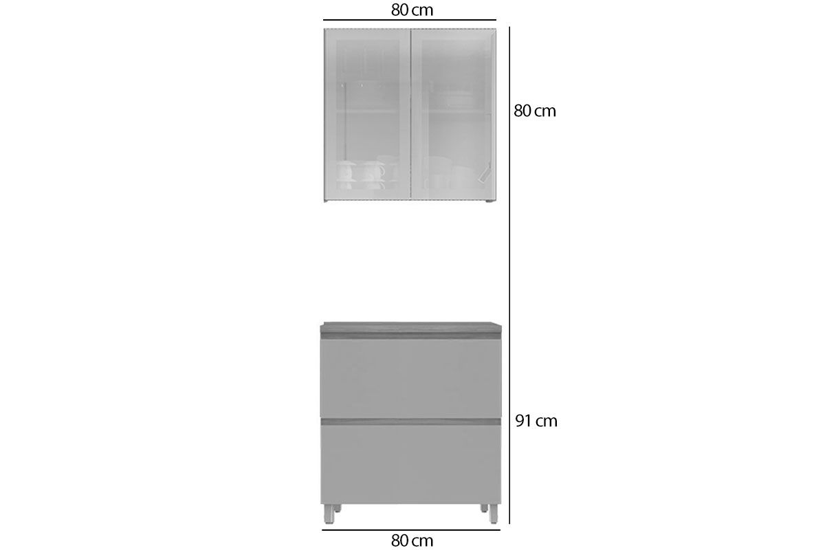Cozinha Completa Nesher 2 Peças Rainha CZ424