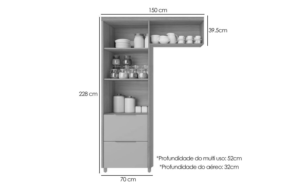 Cozinha Completa Nesher 2 Peças Marquesa CZ440