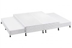 Cama Box c/2 Auxiliares Poli White Castor