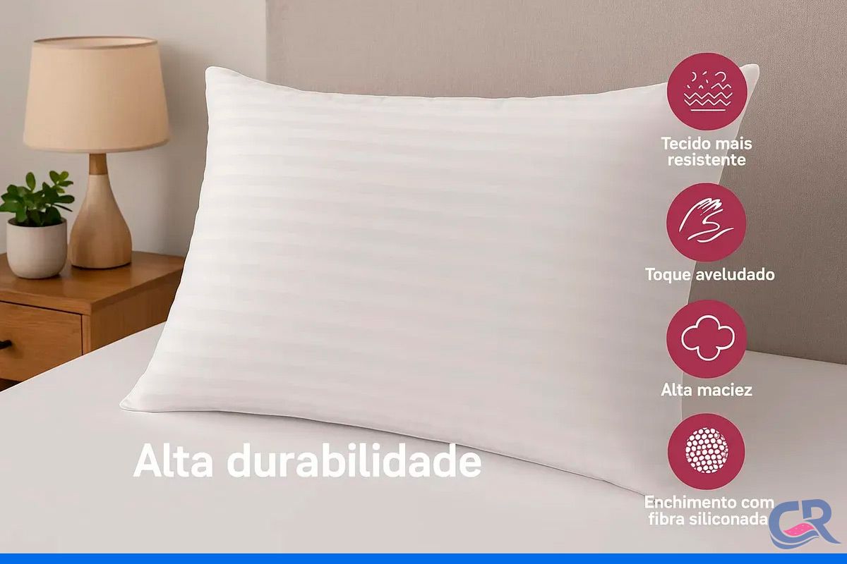 Travesseiro Fibras Pluma Kit 2un Amore Ortobom