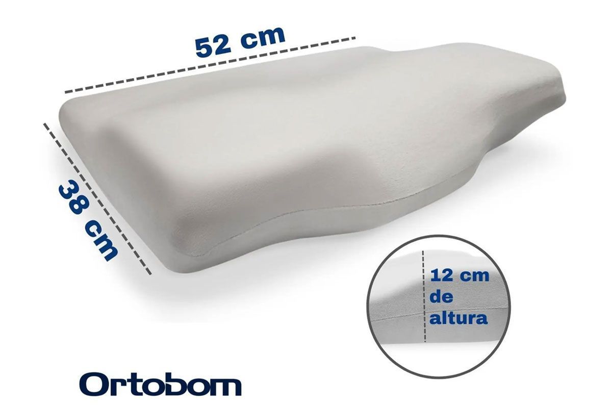 Travesseiro Viscoelástico Kit 4un Conforto Nasa Anatômico Ortobom