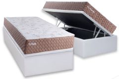 Cama Box Baú Filhão +Colchão Molas Privilege Paropas