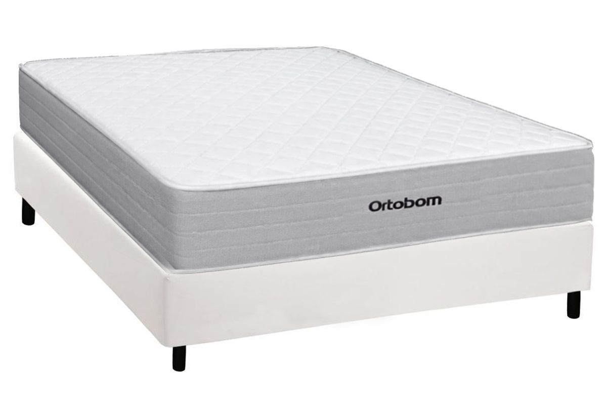 Cama Box CRC +Colchão Molas Plenno Ortobom