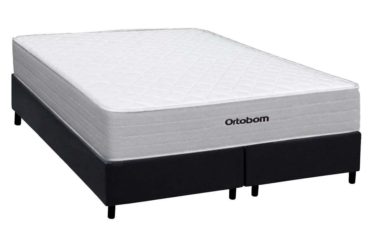 Cama Box CRC +Colchão Molas Plenno Ortobom