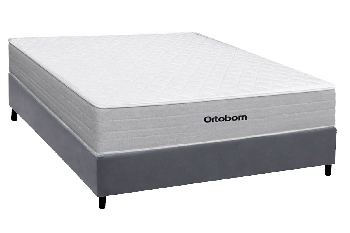 Cama Box CRC +Colchão Molas Plenno Ortobom