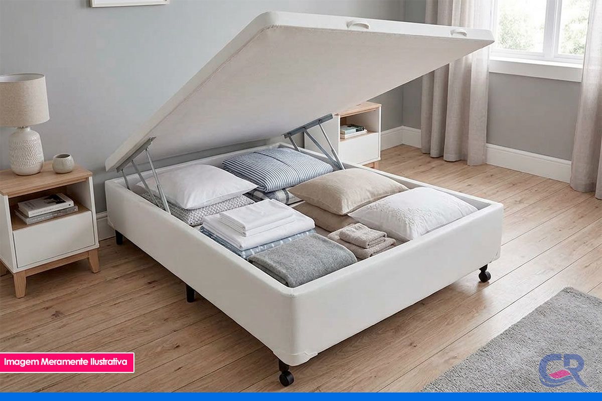 Cama Box Baú Castor Corano White Cama Box Baú Castor Corano White