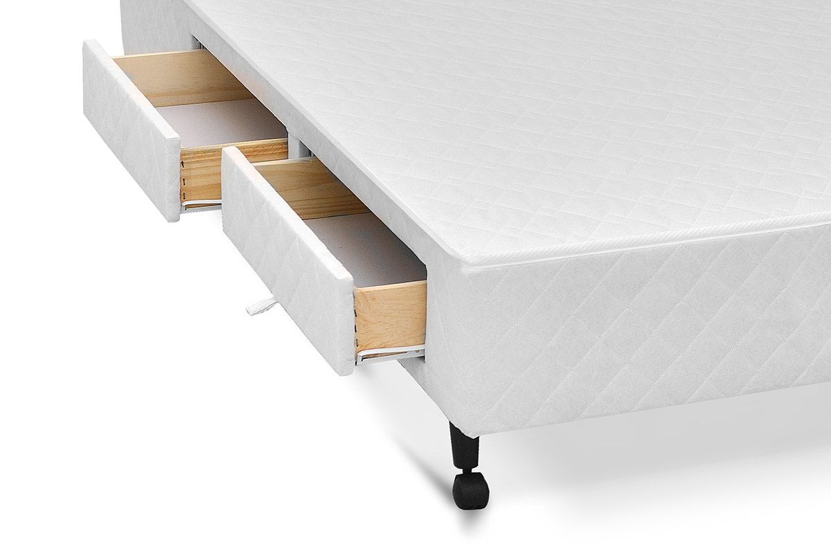 Cama Box Castor Poli White